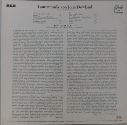 Julian Bream - John Dowland : Lute Music Of John Dowland (LP)