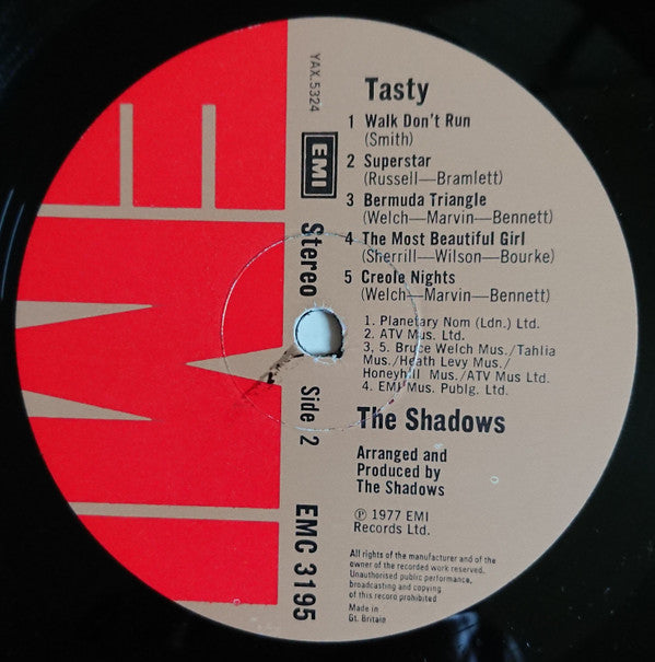 The Shadows : Tasty (LP, Album)