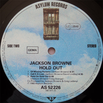 Jackson Browne : Hold Out (LP, Album)