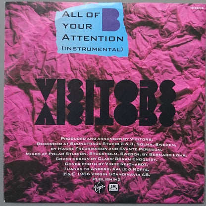 Visitors (4) : All Of Your Attention (7", Single)