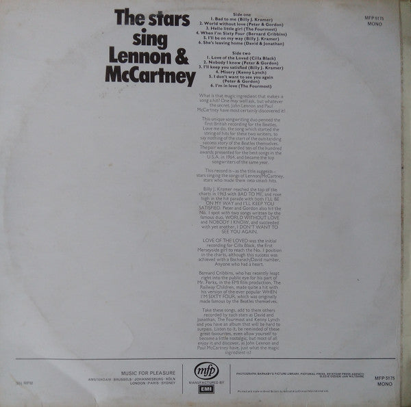 Various : The Stars Sing Lennon & McCartney (LP, Comp, Mono)