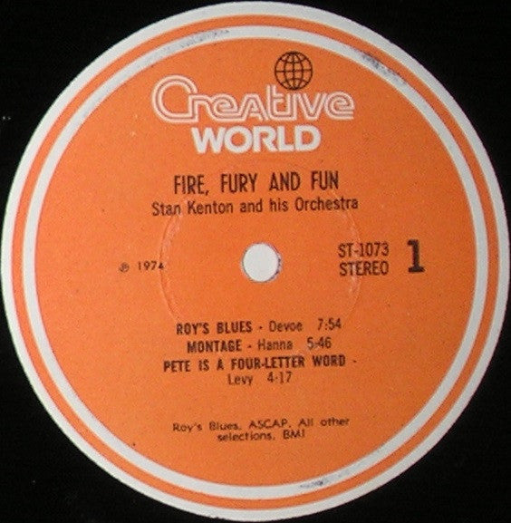 Stan Kenton And His Orchestra : Fire, Fury And Fun (LP, Album)