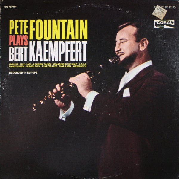 Pete Fountain : Pete Fountain Plays Bert Kaempfert (LP, Album, Pin)