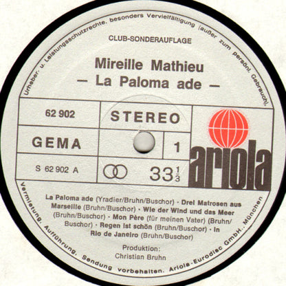 Mireille Mathieu : La Paloma Ade (LP, Album, Comp, Club)