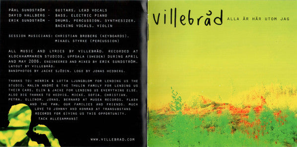 Villebråd : Alla Är Här Utom Jag (CD, Album)