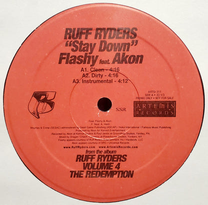 Ruff Ryders : Stay Down (12", Promo)