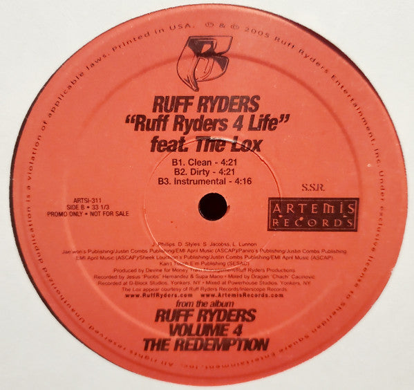 Ruff Ryders : Stay Down (12", Promo)