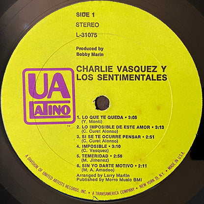 Charlie Vazquez Y Los Sentimentales : Charlie Vazquez Y Los Sentimentales (LP, Album)