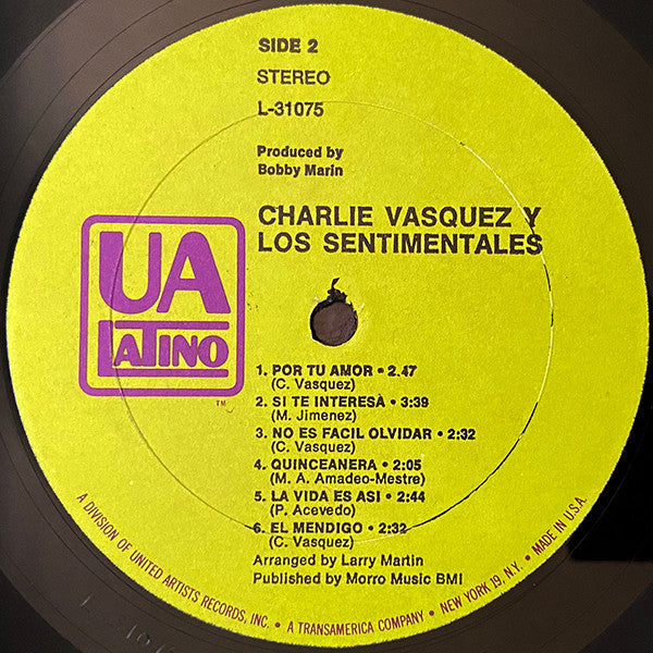 Charlie Vazquez Y Los Sentimentales : Charlie Vazquez Y Los Sentimentales (LP, Album)