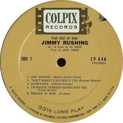 Jimmy Rushing : Five Feet Of Soul (LP, Album, Mono)