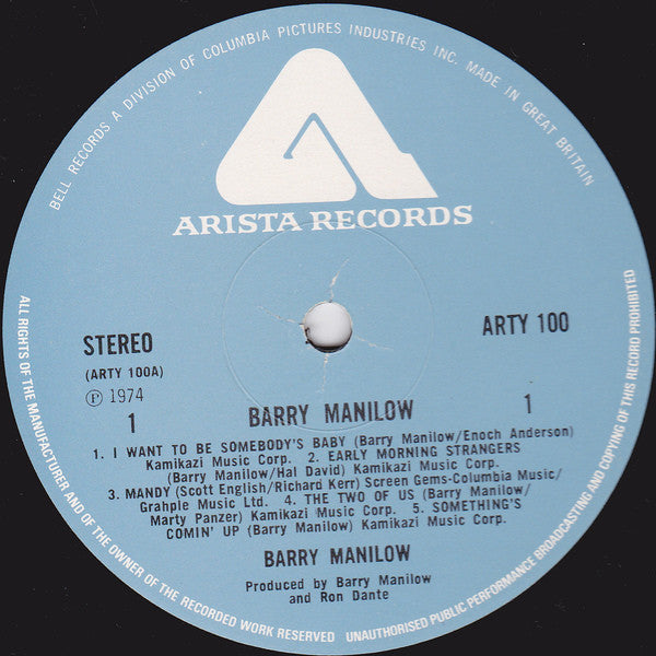 Barry Manilow : Barry Manilow (LP, Album)