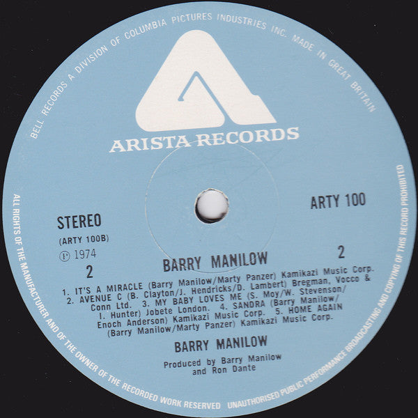 Barry Manilow : Barry Manilow (LP, Album)