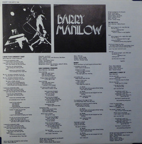 Barry Manilow : Barry Manilow (LP, Album)