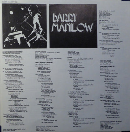 Barry Manilow : Barry Manilow (LP, Album)