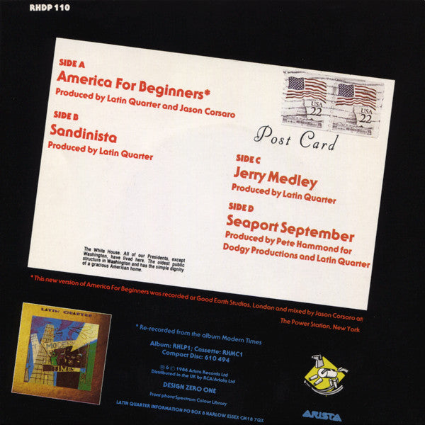 Latin Quarter : America For Beginners (New Re-recorded Version) (2x7", Ltd)