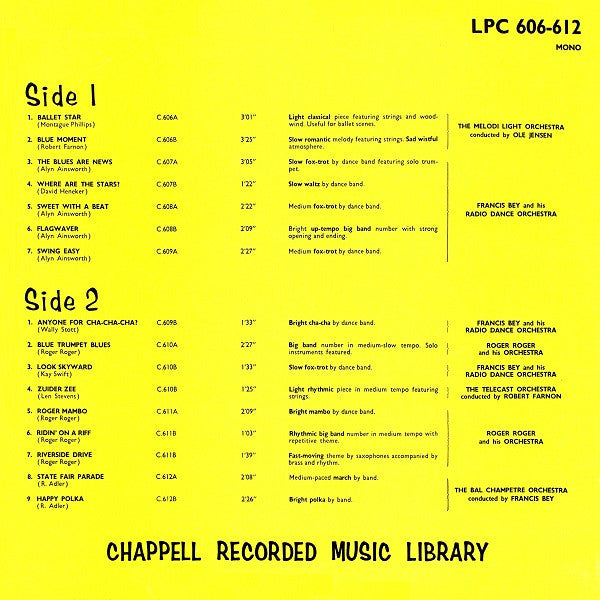 Various : Chappell Recorded Music (LP)