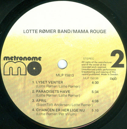 Lotte Rømer Band : Mama Rouge (LP, Album)