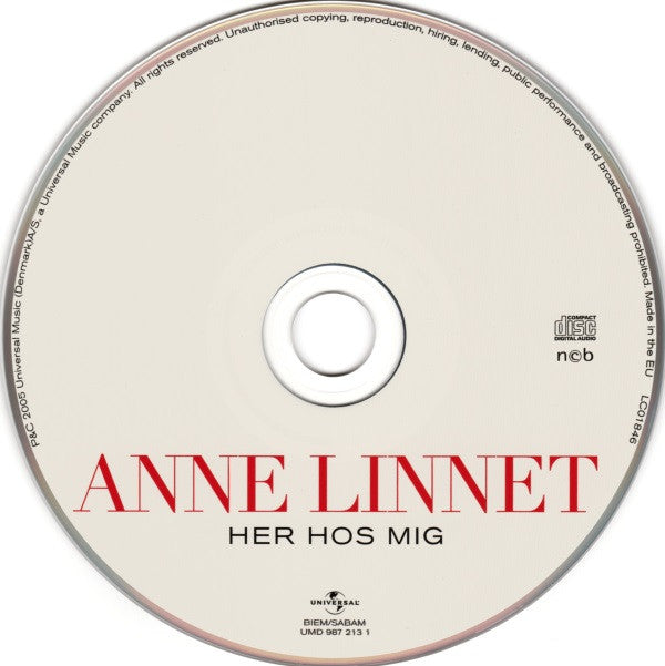 Anne Linnet : Her Hos Mig (CD, Album)