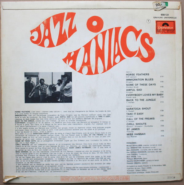 Jazz O'Maniacs : Jazz O'Maniacs (LP)