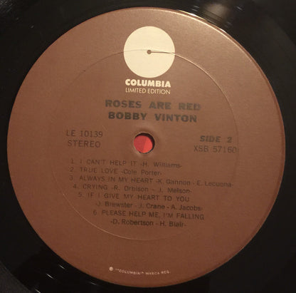 Bobby Vinton : Roses Are Red (LP, Ltd, RE, Ter)