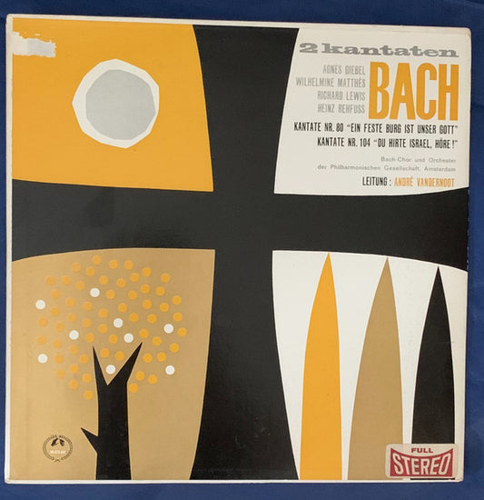 Johann Sebastian Bach, Agnes Giebel, Wilhelmine Matthes, Richard Lewis (3), Heinz Rehfuss, Amsterdam Philharmonic Society Orchestra, Koor Van De Nederlandse Bachvereniging, André Vandernoot : 2 Cantatas (LP)