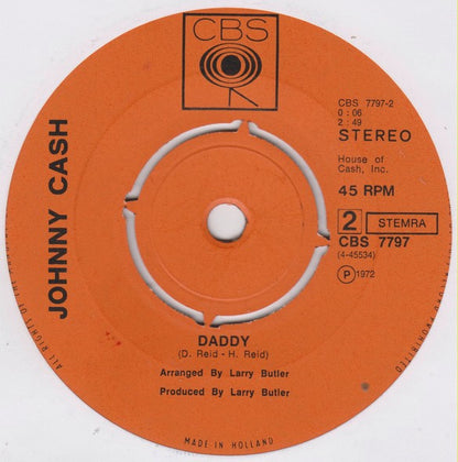 Johnny Cash And The Evangel Temple Choir : A Thing Called Love / Daddy (7", Single)