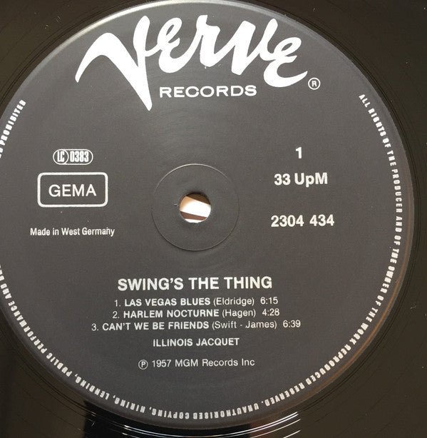 Illinois Jacquet : Swing's The Thing (LP, Album, Mono)