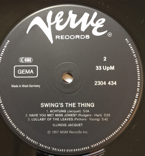 Illinois Jacquet : Swing's The Thing (LP, Album, Mono)