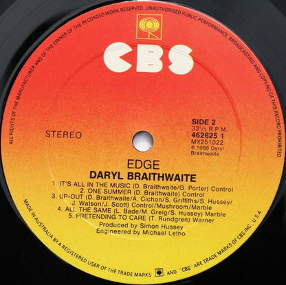 Daryl Braithwaite : Edge (LP, Album)