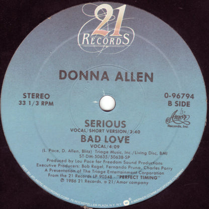 Donna Allen : Serious (12", Single, SP )