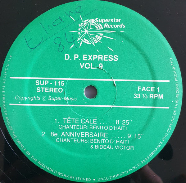 D.P. Express : Volume 9: Tête Calé (LP, Album)