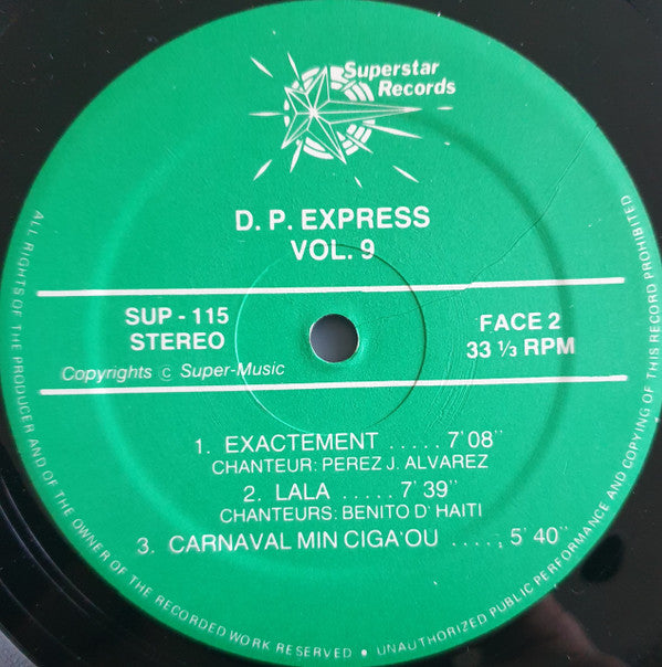 D.P. Express : Volume 9: Tête Calé (LP, Album)