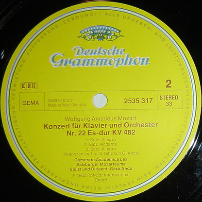 Wolfgang Amadeus Mozart, Géza Anda, Camerata Academica Salzburg : Klavierkonzerte Nr.21 & 22 (LP, Comp)