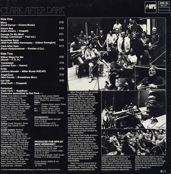 Clark Terry : Clark After Dark, The Ballad Artistry Of Clark Terry (LP, Album)