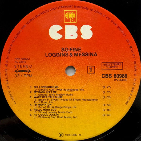 Loggins And Messina : So Fine (LP, Album)