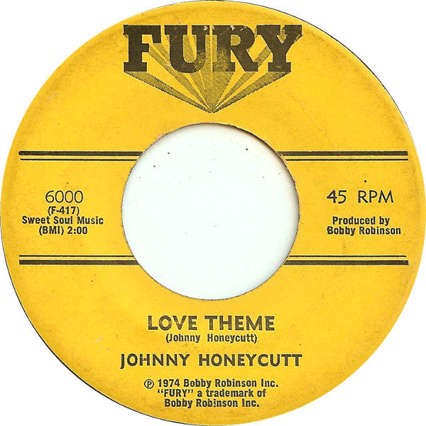 Johnny Honeycutt : Advice On Man's Love Life / Love Theme (7")