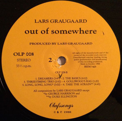 Lars Graugaard : Out Of Somewhere (LP, Album)