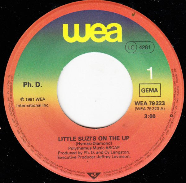 Ph.D. : Little Suzi's On The Up (7", Single)