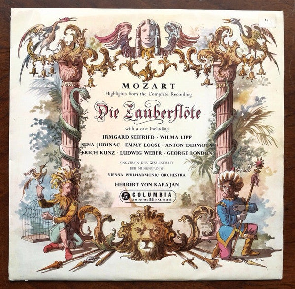 Wolfgang Amadeus Mozart, Wiener Philharmoniker, Herbert von Karajan : Highlights From "Die Zauberflöte" (LP)