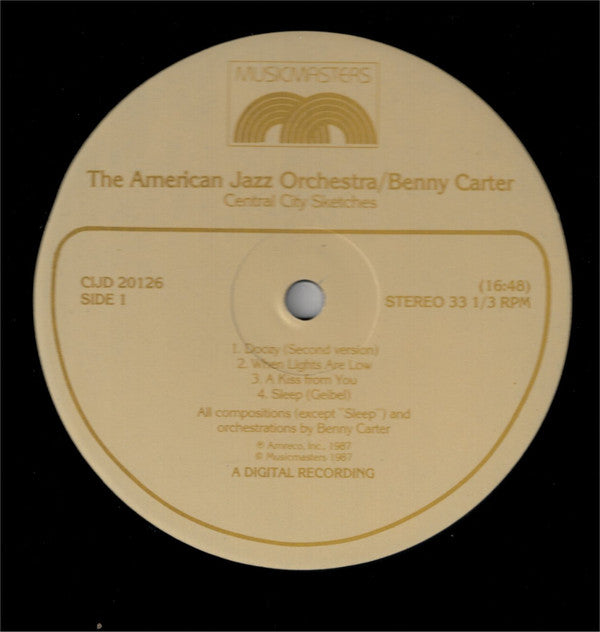 The American Jazz Orchestra / Benny Carter : Central City Sketches (World Premiere Recording) (2xLP, Album)