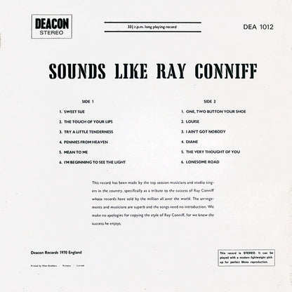 Various : Sounds Like Ray Conniff (LP, Comp)