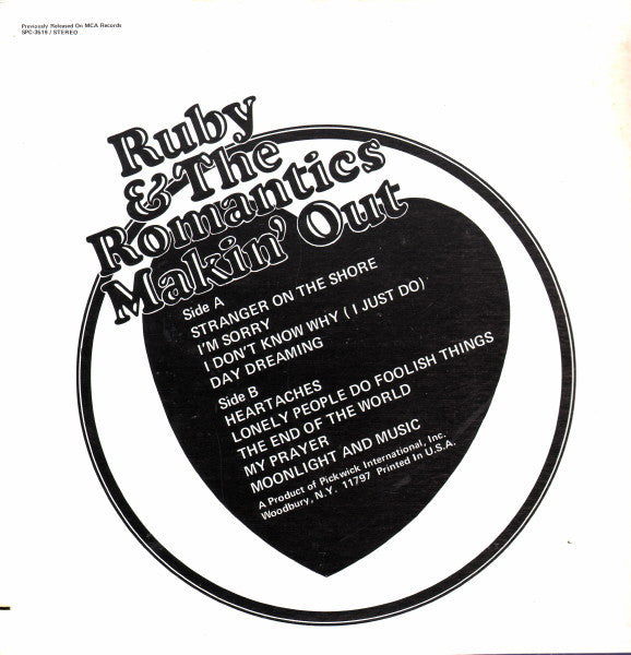 Ruby And The Romantics : Makin' Out (LP, Album, RE)