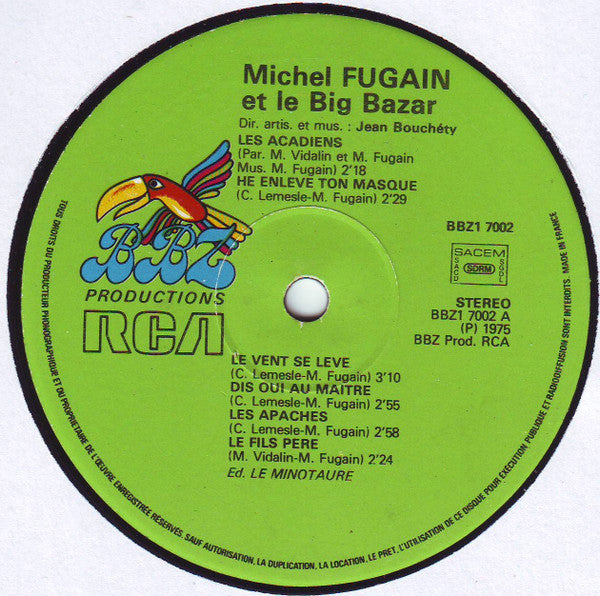 Michel Fugain Et Le Big Bazar : Numéro Trois (LP, Album, RE, Gat)