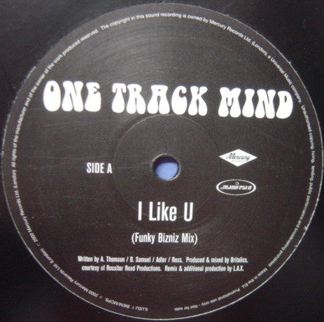 One Track Mind (2) : I Like U (12", Promo)