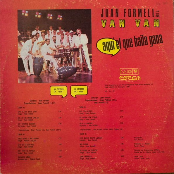 Juan Formell & Los Van Van : Aquí El Que Baila Gana (2xLP, Gat)