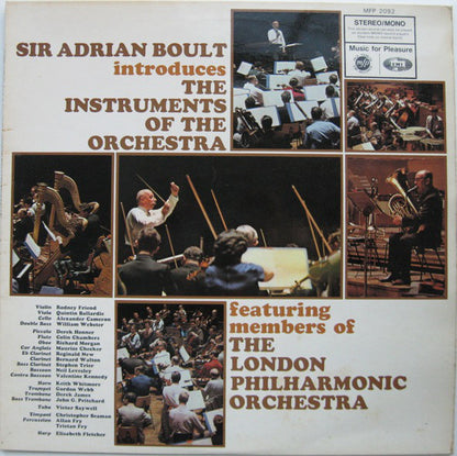 Sir Adrian Boult Featuring Members Of The London Philharmonic Orchestra : Sir Adrian Boult Introduces The Instruments Of The Orchestra (LP)