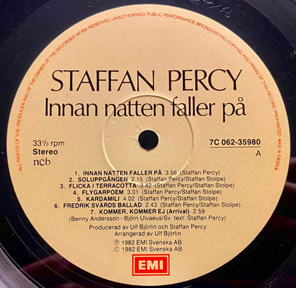 Staffan Percy : Innan Natten Faller På (LP, Album)