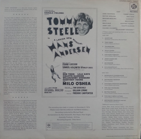 Tommy Steele : Hans Andersen (LP, Album)