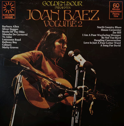 Joan Baez : Golden Hour Presents Joan Baez Volume 2 (LP, Comp, Tra)