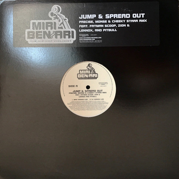 Miri Ben-Ari Feat. Fatman Scoop, Zion y Lennox, Pitbull : Jump & Spread Out (12", Promo, Whi)